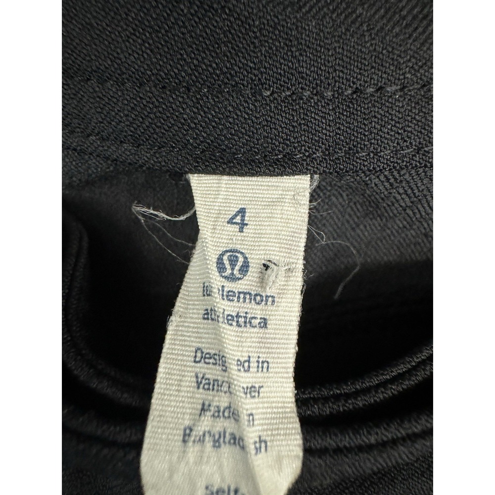 Lululemon Pant Black Trouser Leggings Womens Size‎ 4 Reflective Biking Hiking - Picture 4 of 5